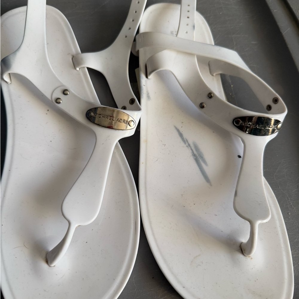 Calvin Klein White Minimalist Sandals